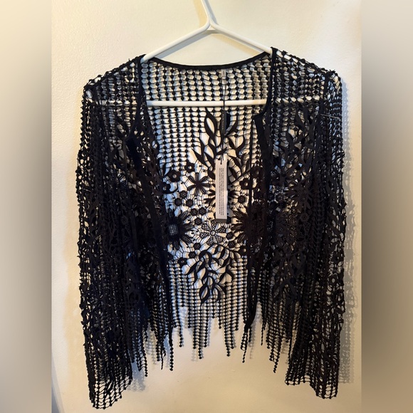 NWT Elie Tahiri SILAS Floral Crocheted Jacket Size M - Picture 9 of 11